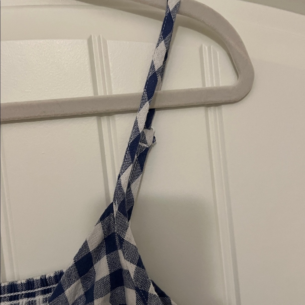 Old Navy Blue and White Gingham Dress Mini Dress Size L NWOT - Picture 5 of 11